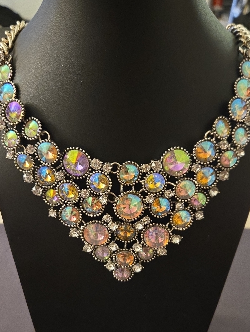 Aurora Crystal Statement Necklace - Multicolor